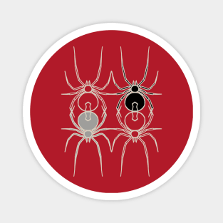 Simply Spooky Collection - Spiders - Blood Red and Bone White Magnet